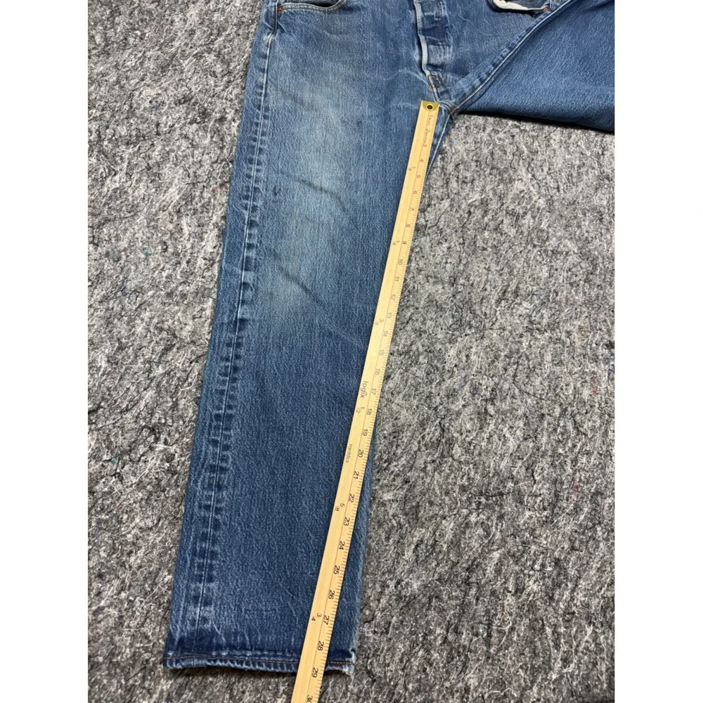Levis 501 Original Fit Mens Jeans W36 L33 Blue‎ Denim Button Fly Straight Leg